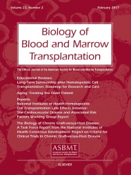 Biology of Blood and Marrow Transplantation
