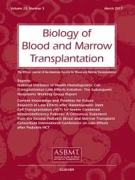 Biology of Blood and Marrow Transplantation
