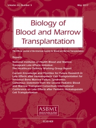 Biology of Blood and Marrow Transplantation