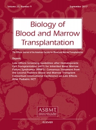 Biology of Blood and Marrow Transplantation
